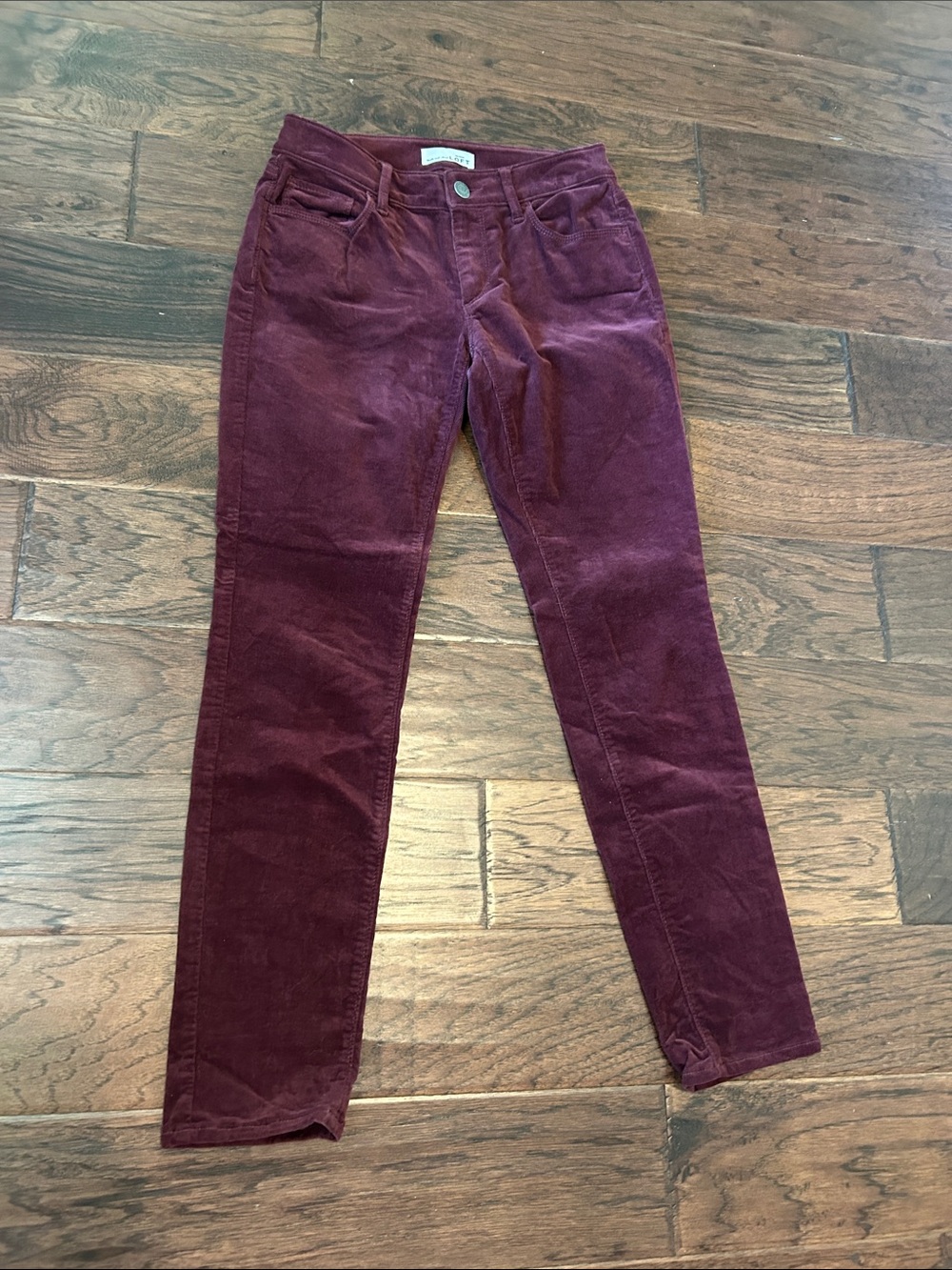 Made and Loved LOFT Burgundy Corduroy Jeans - Curvy Skinny Fit